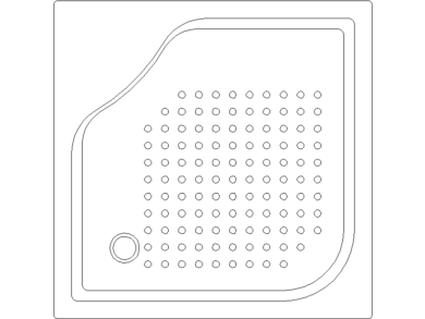 Bloques DWG de platos de ducha en planta o vista superior