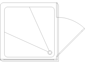Descargar Plato de Ducha con Mampara AutoCAD DWG Gratis – Baño 2D
