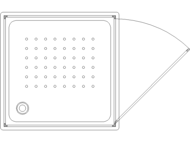 Descargar bloques DWG de platos de ducha con mampara para AutoCAD
