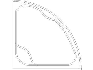 Bloques AutoCAD de Jacuzzis para Esquinas en Vista Superior y Planta