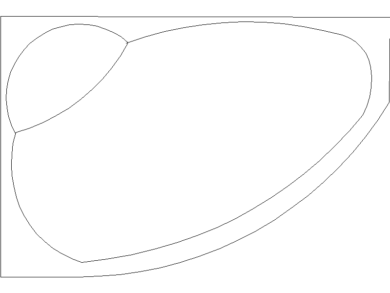 Bloques CAD jacuzzi para instalación en esquinas vista superior