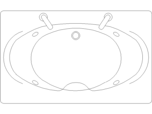 Bloque DWG de jacuzzi rectangular dwg para interiores en AutoCAD
