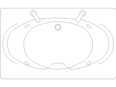 Jacuzzi rectangular DWG para interiores y exteriores en AutoCAD