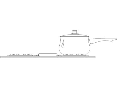 Bloques AutoCAD DWG 1 olla 2D gratis