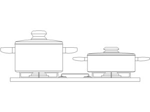 Bloques DWG de ollas para AutoCAD