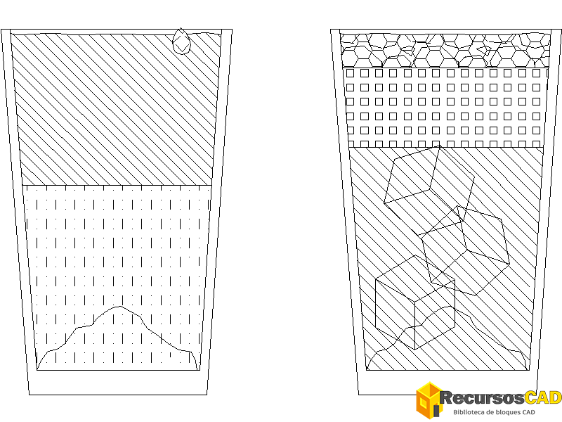 Bloques AutoCAD DWG Copas de Cócteles refrescantes