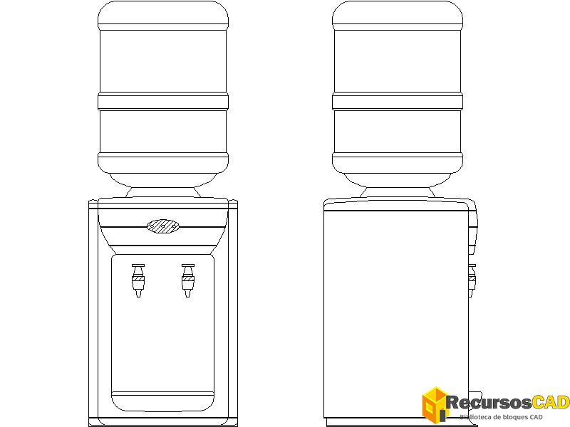 Dispensador de agua con tanque