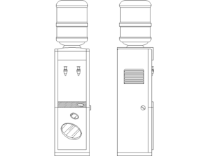 Dispensador enfriador de agua en vista