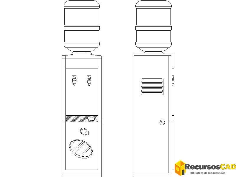 Dispensador enfriador de agua