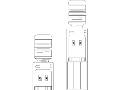 Dispensadores de agua de carga superior