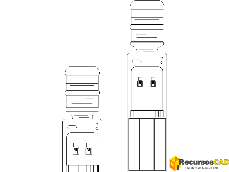 Dispensadores de agua de carga superior