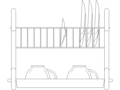 Bloques AutoCAD DWG Escurreplatos
