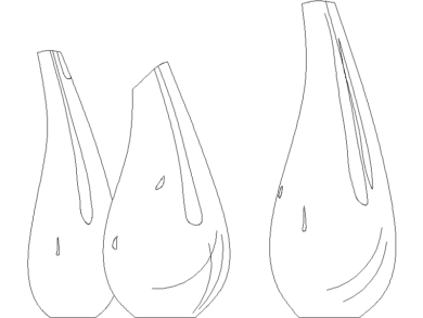 Jarras de agua en forma de gota