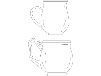 Jarras de cerámica blanca