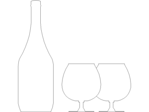 Kit de degustación de whisky en bloques AutoCAD DWG