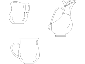 Jarras Decorativas DWG Gratis para AutoCAD 2D – Accesorios Interiorismo