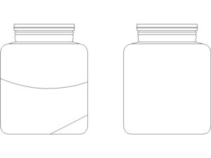 Tarros de Cocina DWG Gratis para AutoCAD 2D – Frascos en Alzado