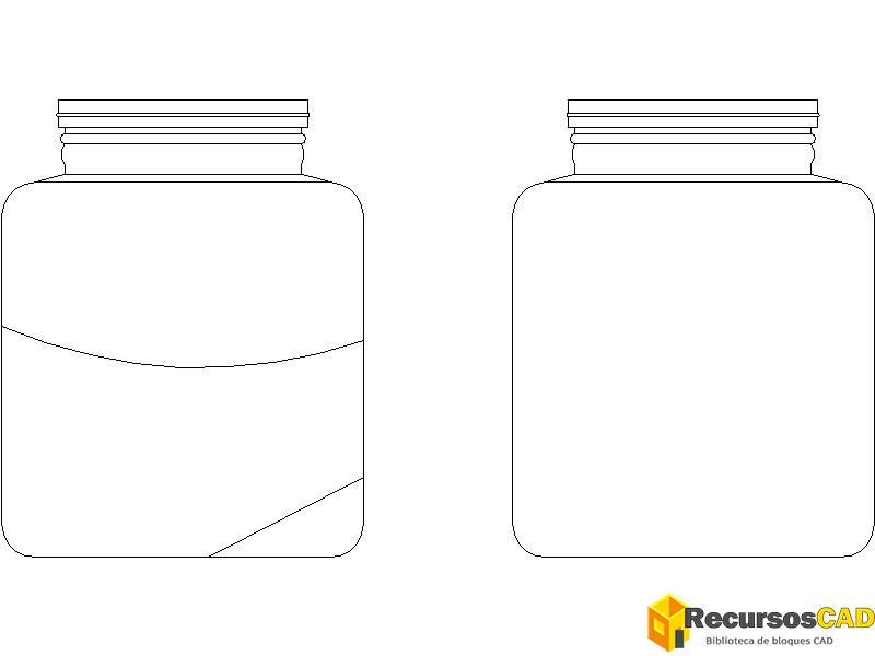 Bloques AutoCAD DWG frascos 02