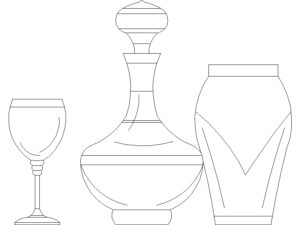 Descargar Copas y Botella AutoCAD DWG Gratis – Bloques 2D Profesionales