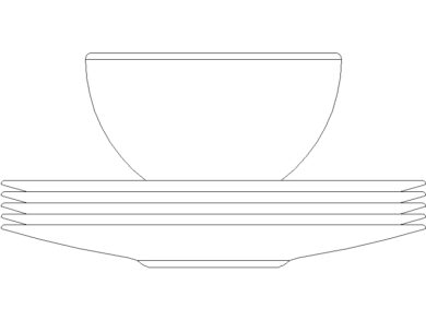 Bloques AutoCAD DWG platos 02
