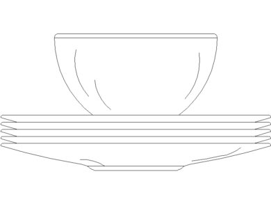 Bloques AutoCAD DWG tazas
