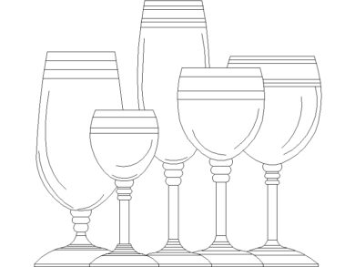 Bloques AutoCAD DWG varios tipos de copas