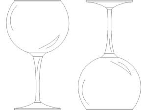 copa sumiller en bloques autocad dwg