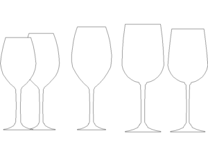 Copa chardonnay en bloques autocad dwg
