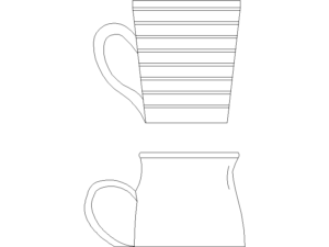 Descargar Tazas Cocina AutoCAD DWG Gratis – Bloque 2D