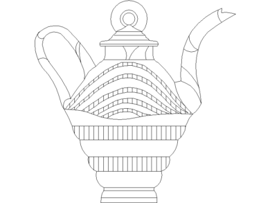 Bloques AutoCAD DWG de tetera alta