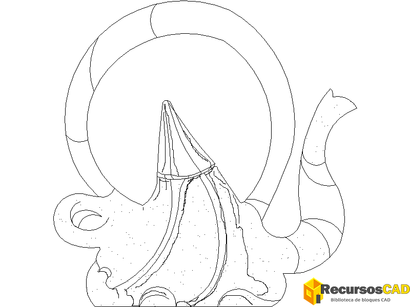 Bloques AutoCAD DWG de tetera artística