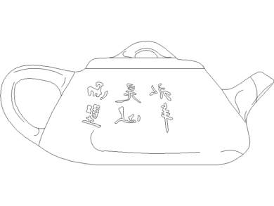 Bloques AutoCAD DWG de tetera china
