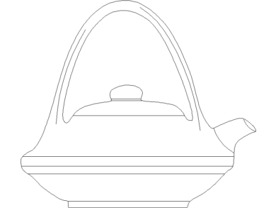 Bloques AutoCAD DWG de tetera de 6 tazas