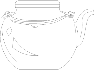 Bloques AutoCAD DWG de tetera redonda grande