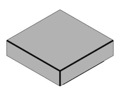 Mesa cuadrada espejada