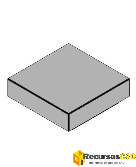 Mesa cuadrada espejada