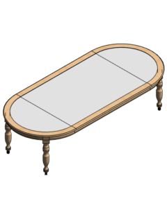 Mesa extensible de madera Revit .rfa | Gratis para descargar