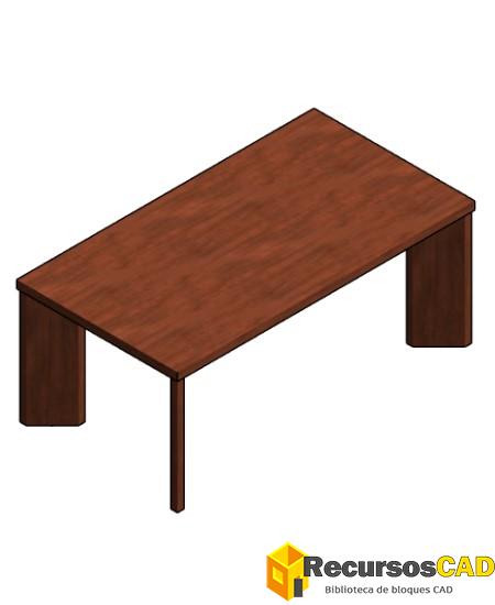 mesa madera maciza Revit