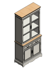 Descargar alacena pino cristal Revit rfa