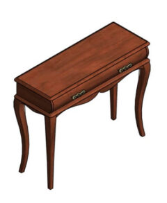 Descargar aparador clásico madera Revit rfa con cajones