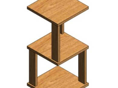 familia Revit mesa madera