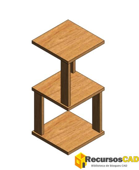 familia Revit mesa madera