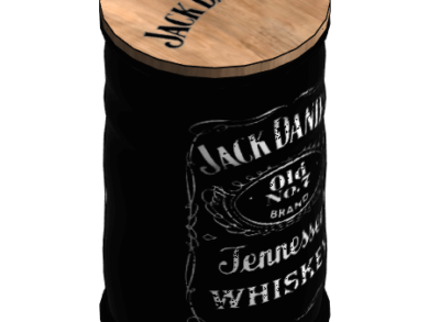 Mesa industrial Revit RFA | Acero y madera | Familia bidón