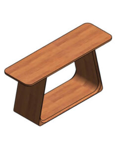 Descargar aparador madera maciza Revit rfa bordes suaves