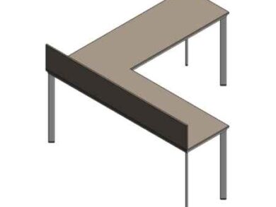 mesa oficina esquina Revit