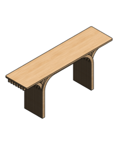 Descargar consola madera lacada Revit rfa elegante