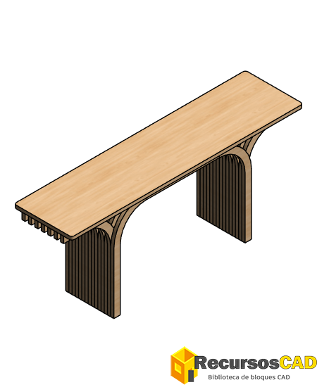 consola madera lacada Revit