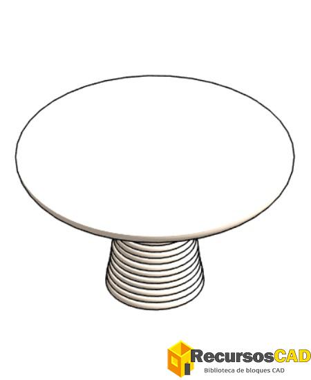Mesa redonda de travertino turco, de Mermelada Estudio