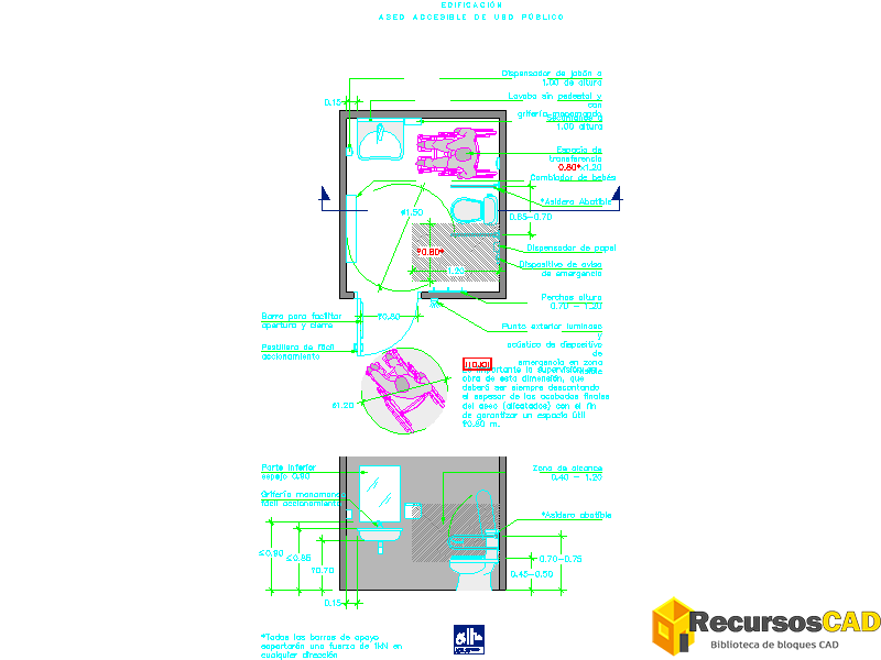cabina accesible uso público