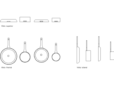 bloques AutoCAD ollas colgantes
